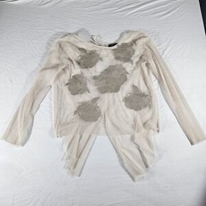 Twin-Set Beige Sheer Floral Blouse